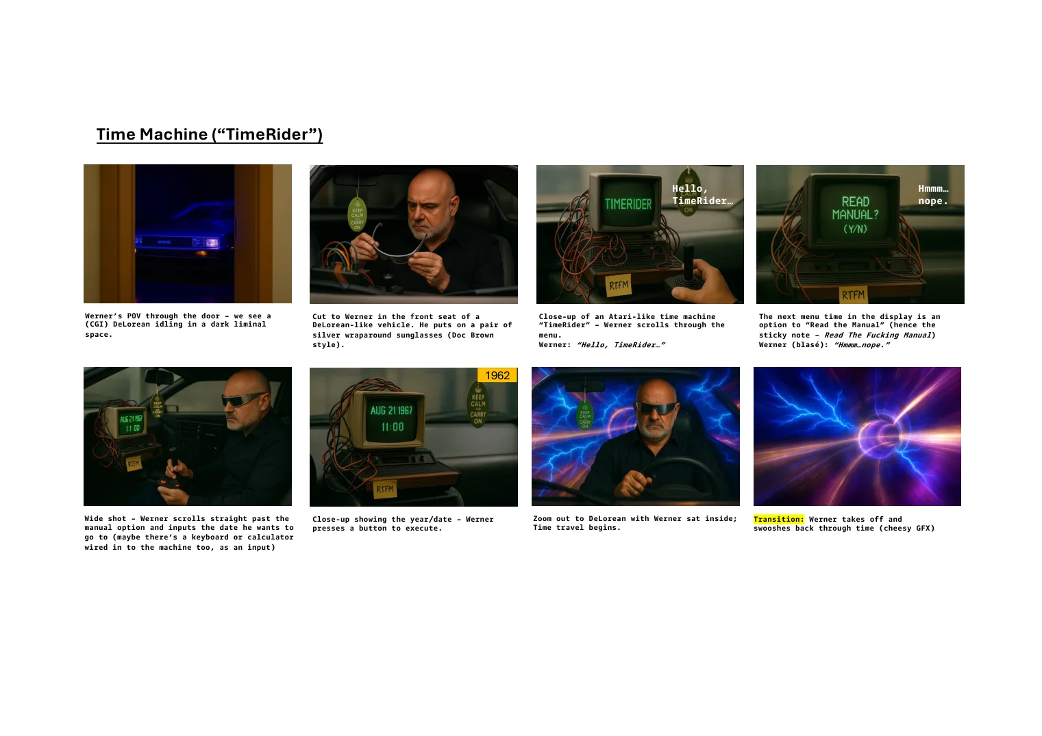 Storyboard — the time machine