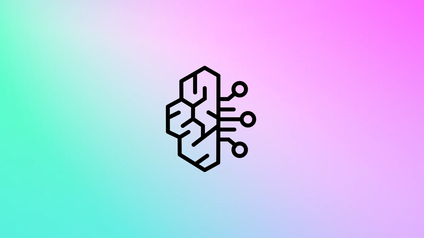 Gradient icon frame — brain