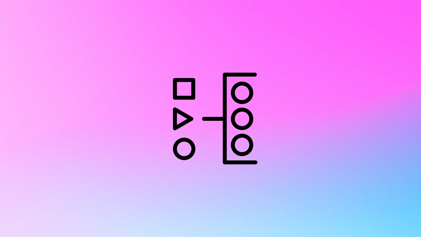 Gradient icon frame — flow