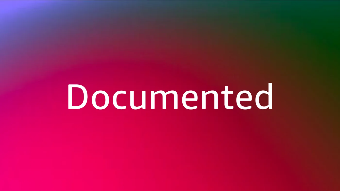 Style frame — Documented