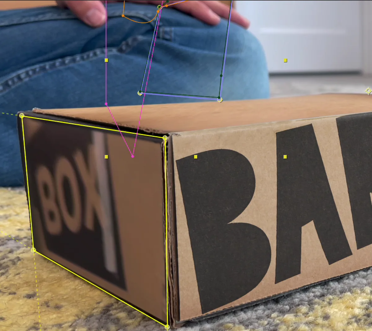 After Effects corner pins on the faces of a BarkBox