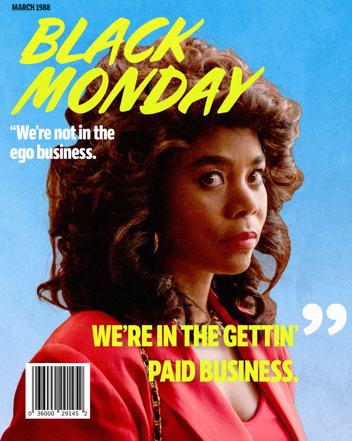 Dawn quote card styled as a magazine cover, March 1988