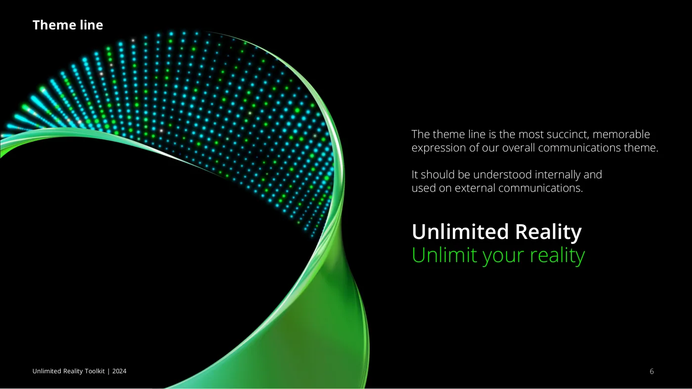 Toolkit — theme line: Unlimited Reality, unlimit your reality