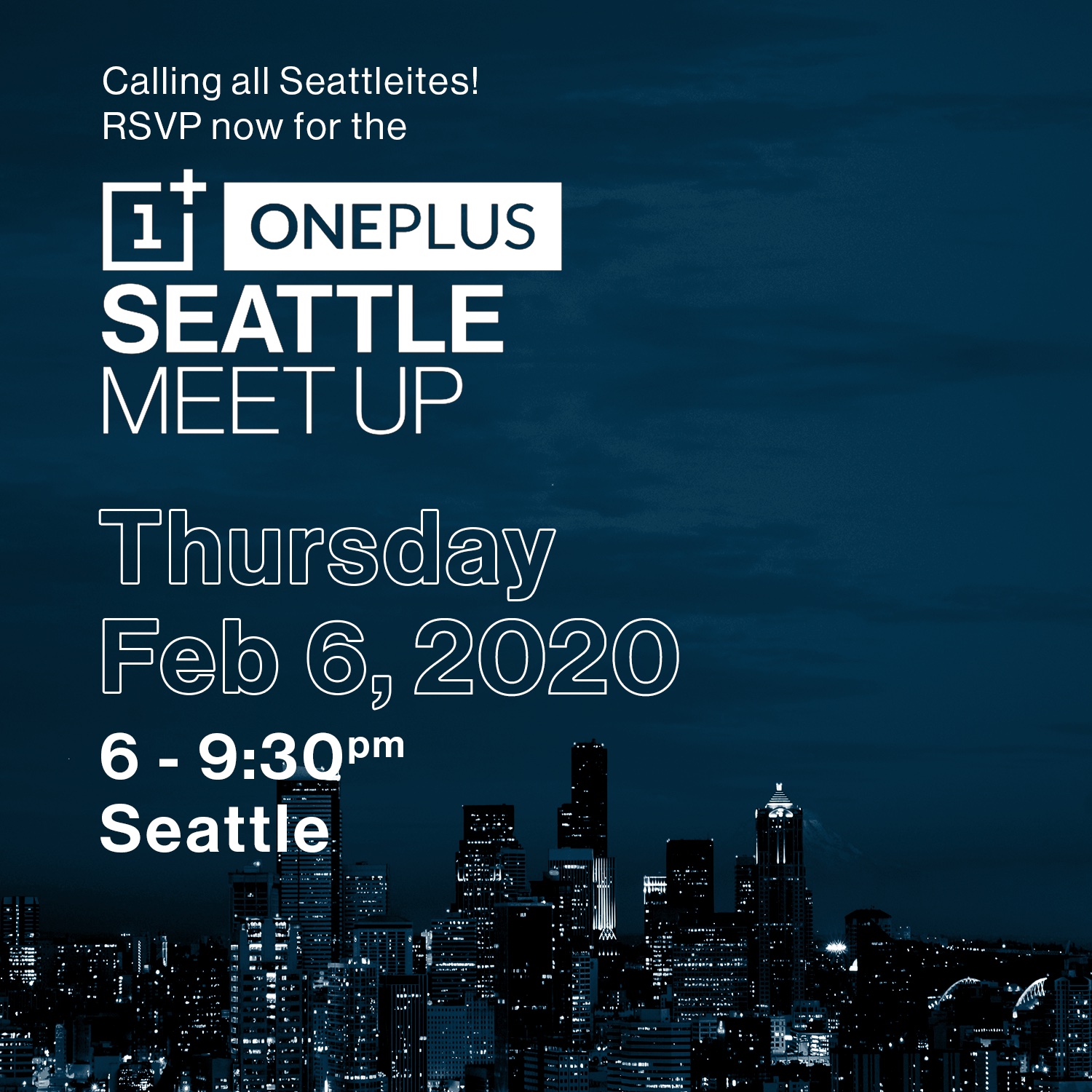 OnePlus Seattle community meetup invite