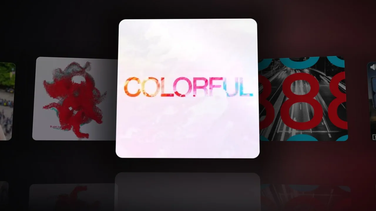 Spotlight move: a stepping carousel of OnePlus teaser posts, the centre one scaled up and lit