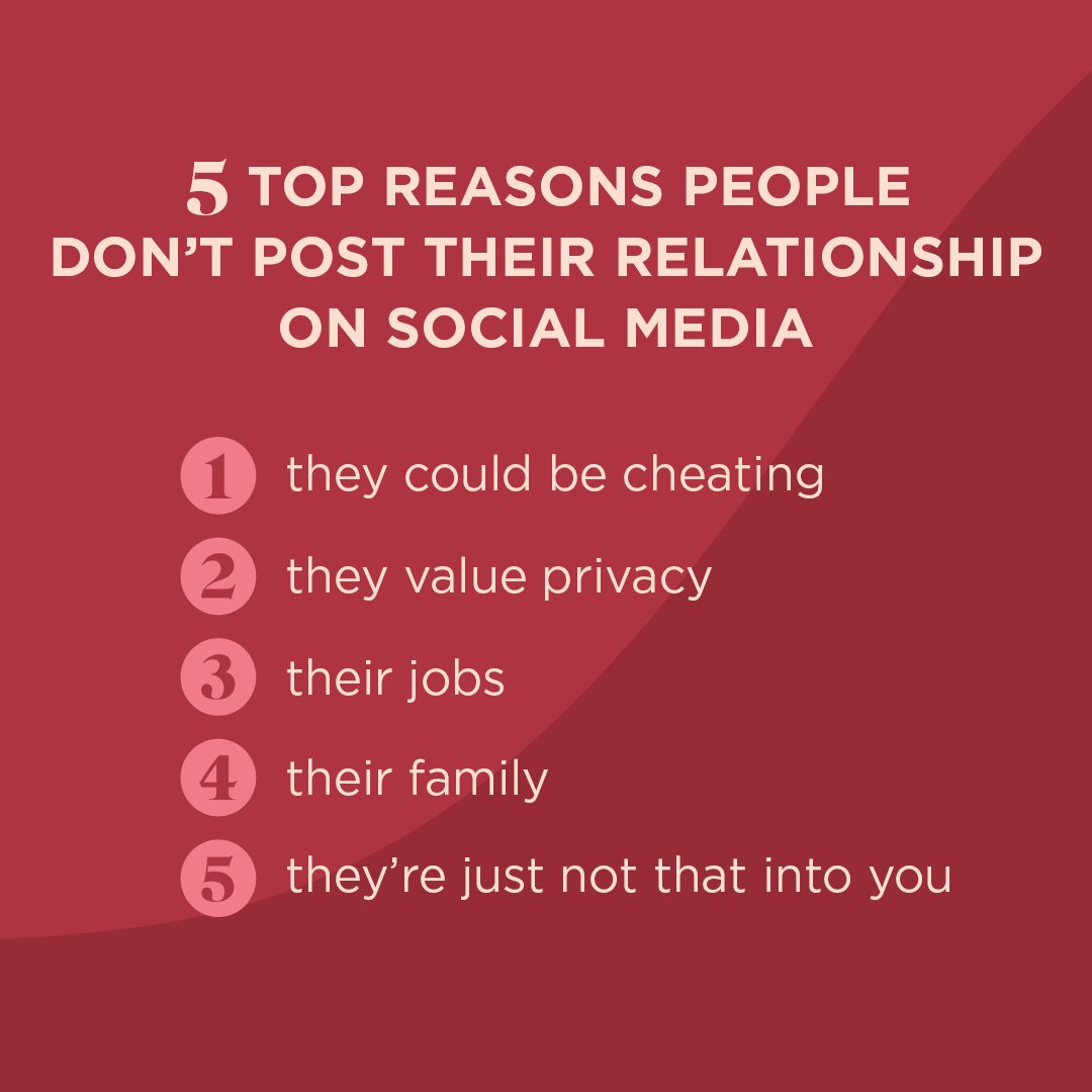 Five top reasons people don't post their relationship on social media