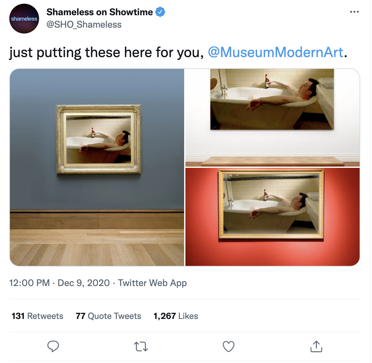 Museum of Modern Art tweet