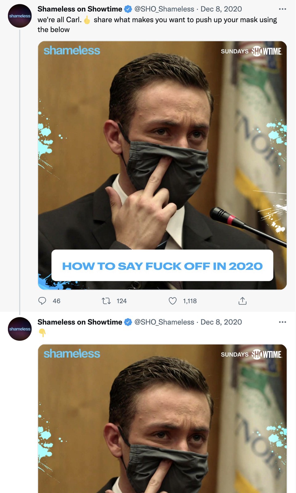 Carl mask meme tweets