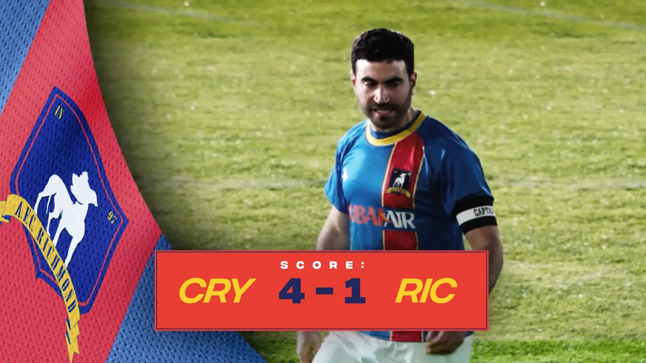 Full-time score card, Crystal Palace 4–1 Richmond