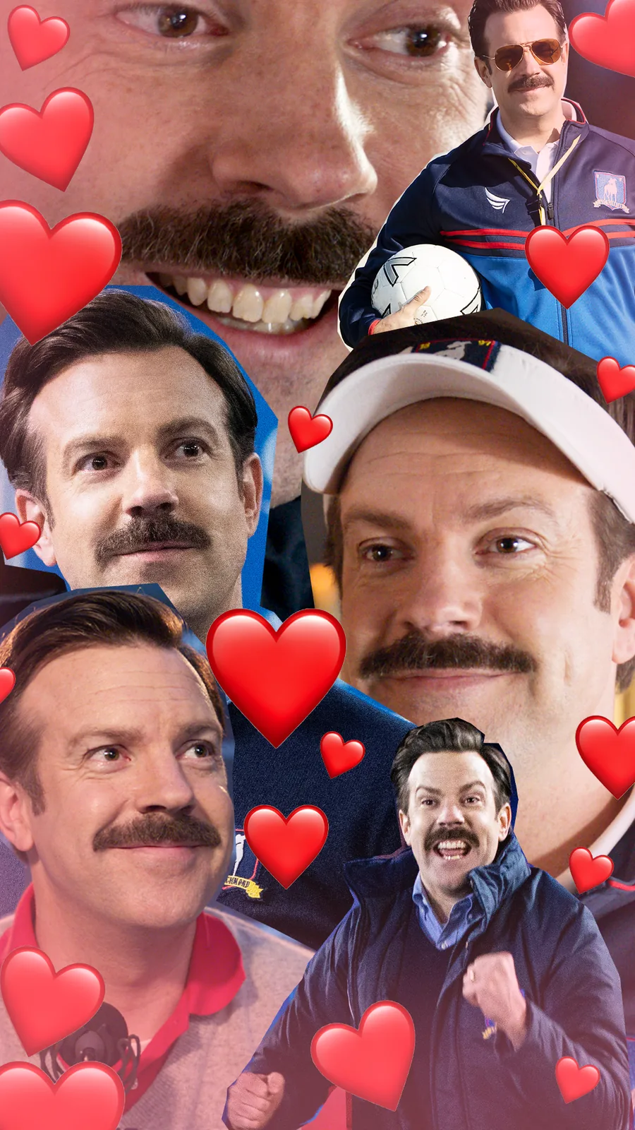 Ted's Mustache wallpaper — Ted covered in hearts