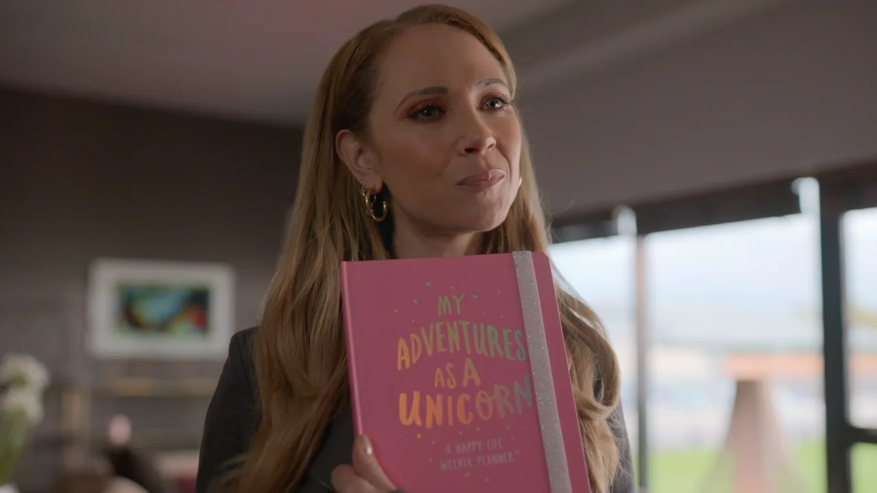 Keeley with a unicorn book