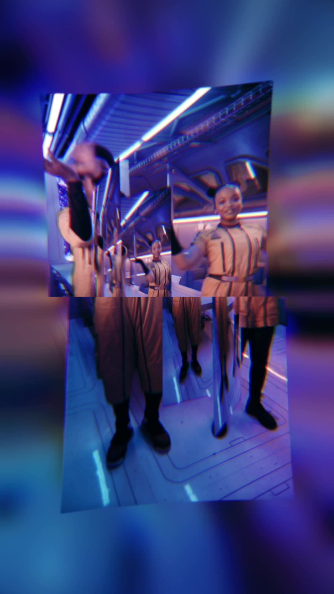 On set — mirrored shot