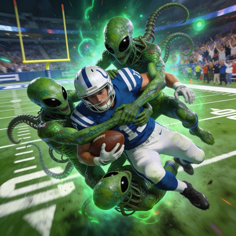 Aliens playing football, take 2