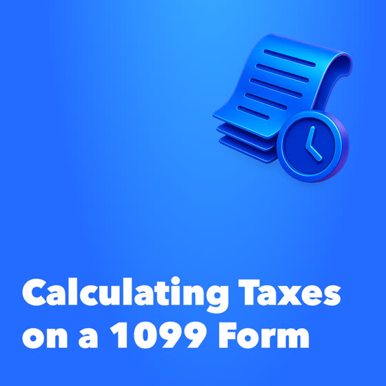 Calculating taxes on a 1099 form